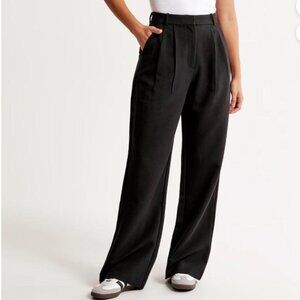 6L Curve Love Abercrombie & Fitch Sloan High Waisted Trouser - Black
